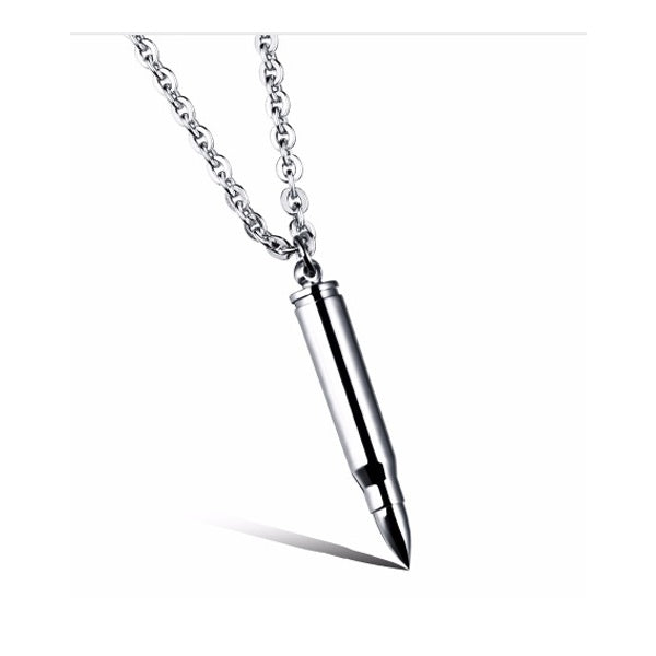 GIANTTO LEGACY COLLECTION SILVER BULLET PENDANT NECKLACE