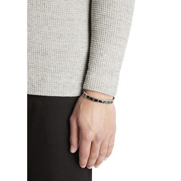 GIANTTO LEGACY COLLECTION BLACK / SILVER STEEL DIVER BEZEL BANGLE