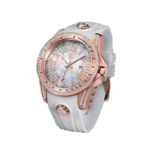 Stainless Steel Case rose gold IP polished/Matte finish combination.
