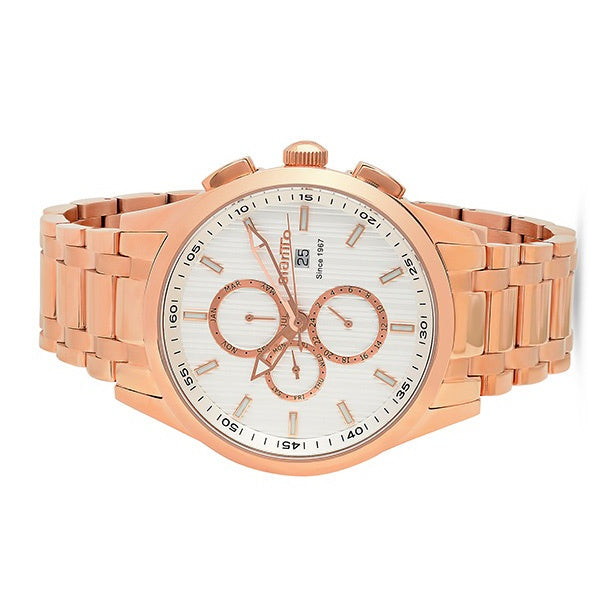 Stainless steel case rose gold IP