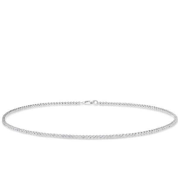 14KT WHITE GOLD DIAMOND COLLECTION CHOKER NECKLACE