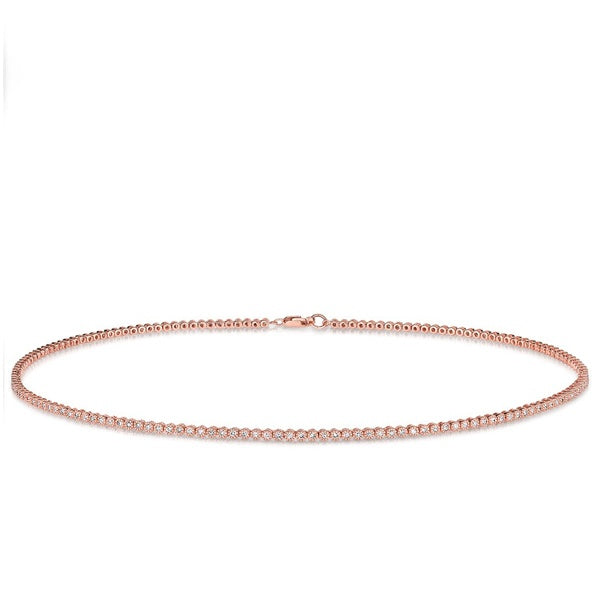 14KT WHITE GOLD DIAMOND COLLECTION CHOKER NECKLACE