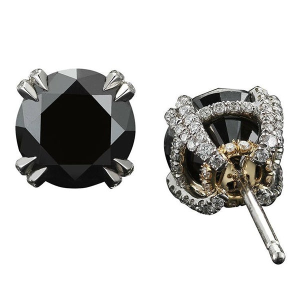 BLACK DIAMOND STUD EARRINGS