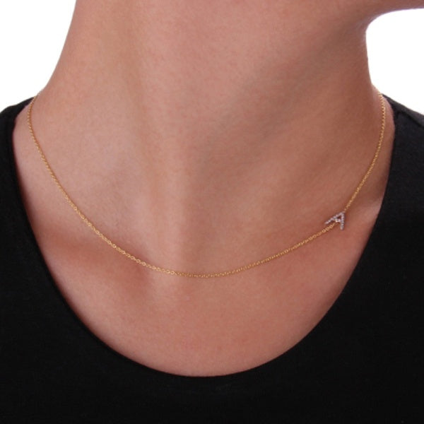 Diamond Initial Necklace