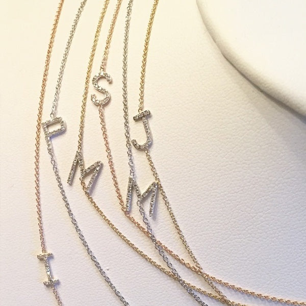 Diamond Initial Necklace