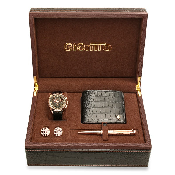 LIMITED EDITION LUXURY GIFT SET PEN CUFFLINK WATCH WALLET & PEN