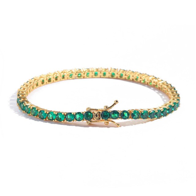 GREEN TENNIS BRACELET