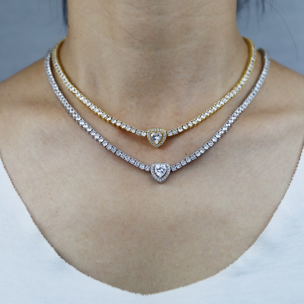 HEART TENNIS NECKLACE