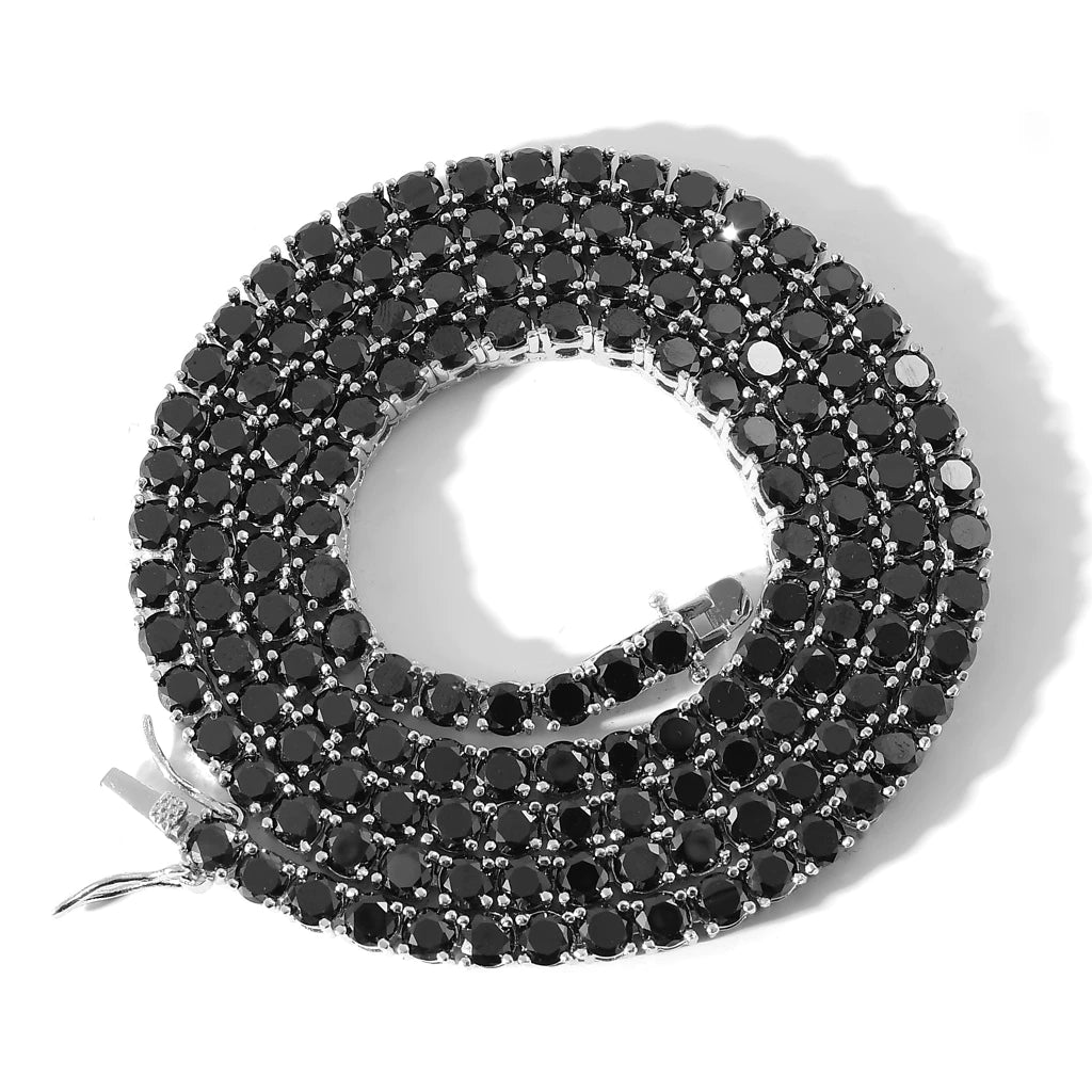 BLACK ONYX TENNIS NECKLACE