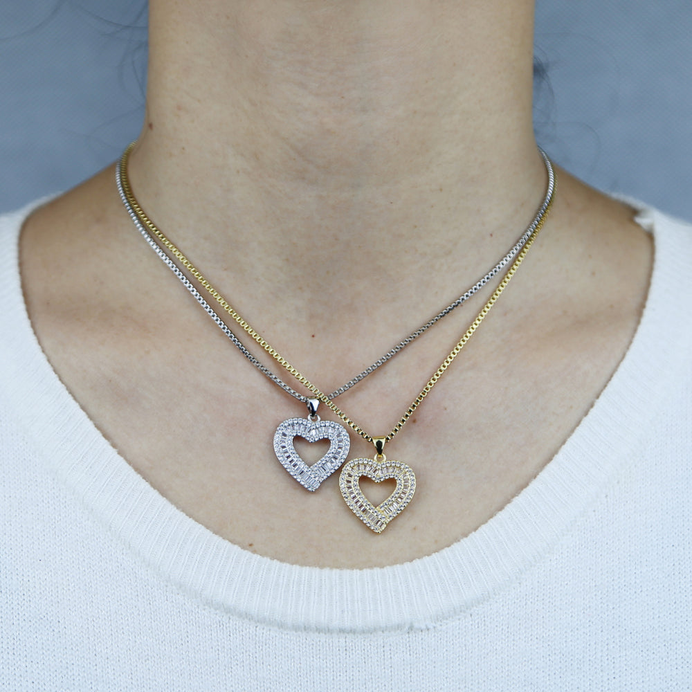 BAGUETTE HEART PENDANT