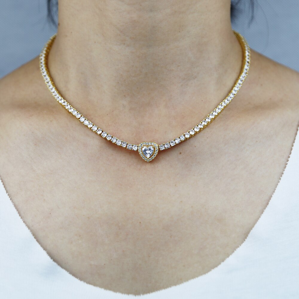 HEART TENNIS NECKLACE