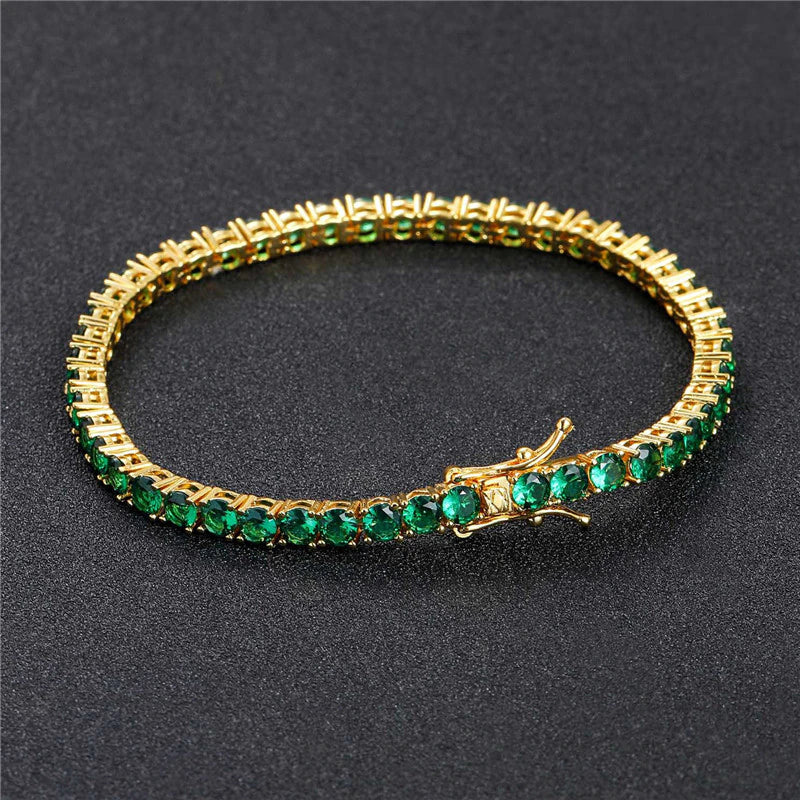 GREEN TENNIS BRACELET