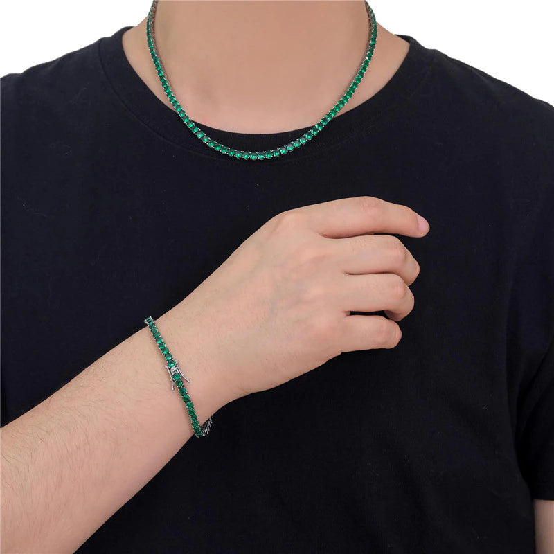 GREEN TENNIS BRACELET