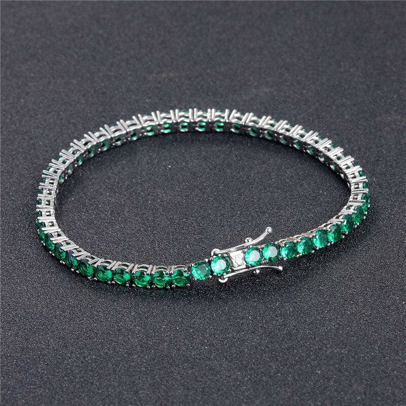GREEN TENNIS BRACELET