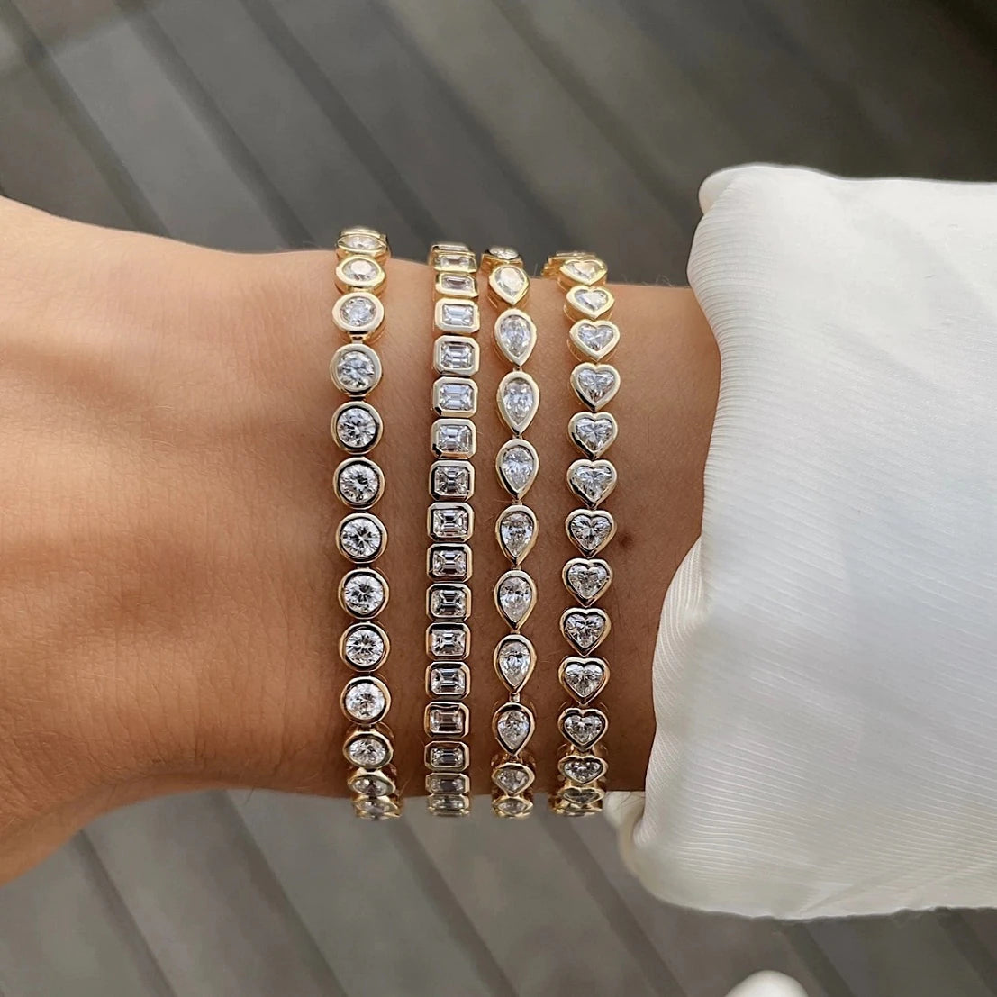BEZEL SET TENNIS BRACELET