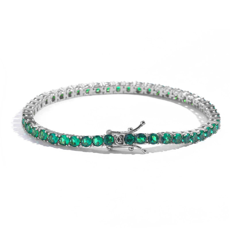 GREEN TENNIS BRACELET