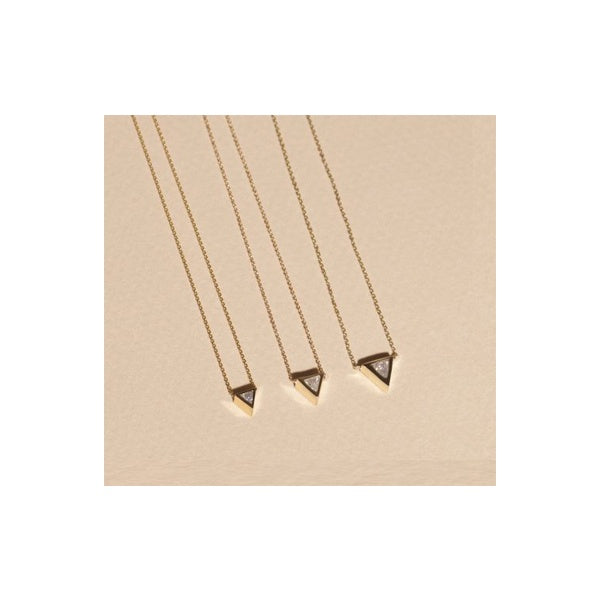 Triangle Shape Diamond Necklace.
