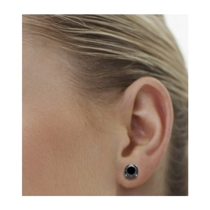 BLACK DIAMOND STUD EARRINGS