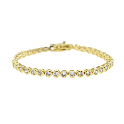 BEZEL SET TENNIS BRACELET