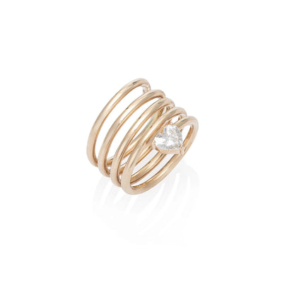 SPIRAL HEART RING